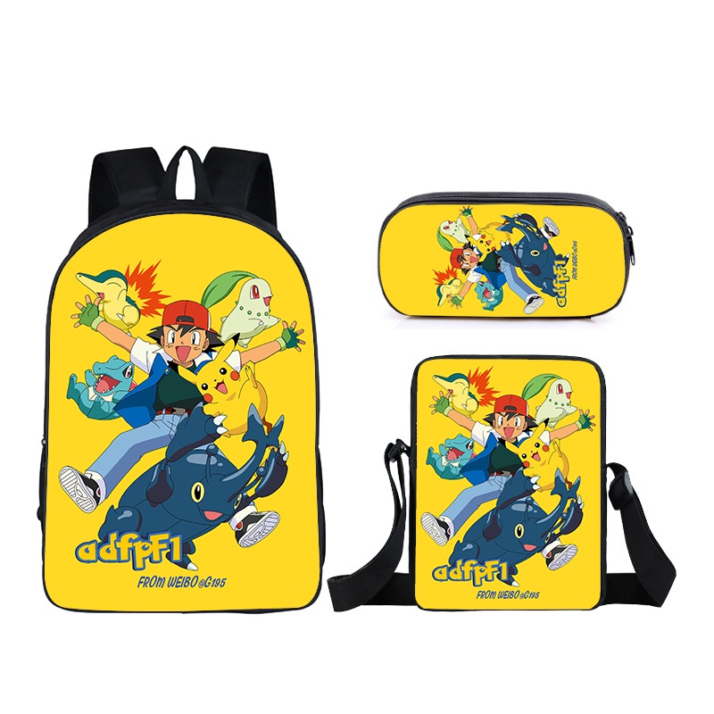 Túi Đựng Bút Chì SY2 Họa Tiết Pikachu Chống Nước Thoáng Khí Sức Chứa Lớn Cho Nam Và Nữ
