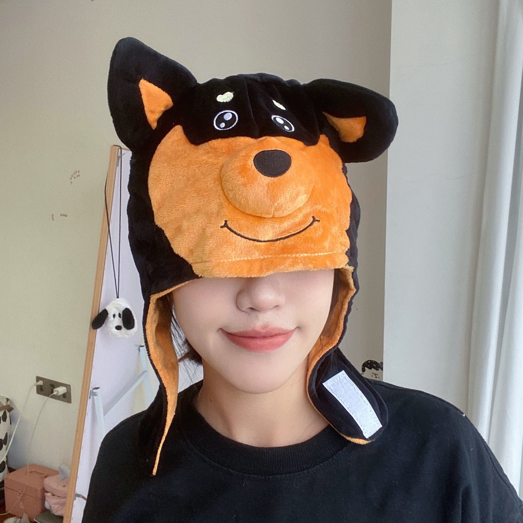 Tik Tok Bán Chạy Mũ Đội Đầu Hình Chú Ong Trái Tim Chú Chó Vui Nhộn Sáng Tạo Cùng Phong Cách Giữ Ấm Phong Cách ins Dành Cho Học Sinh