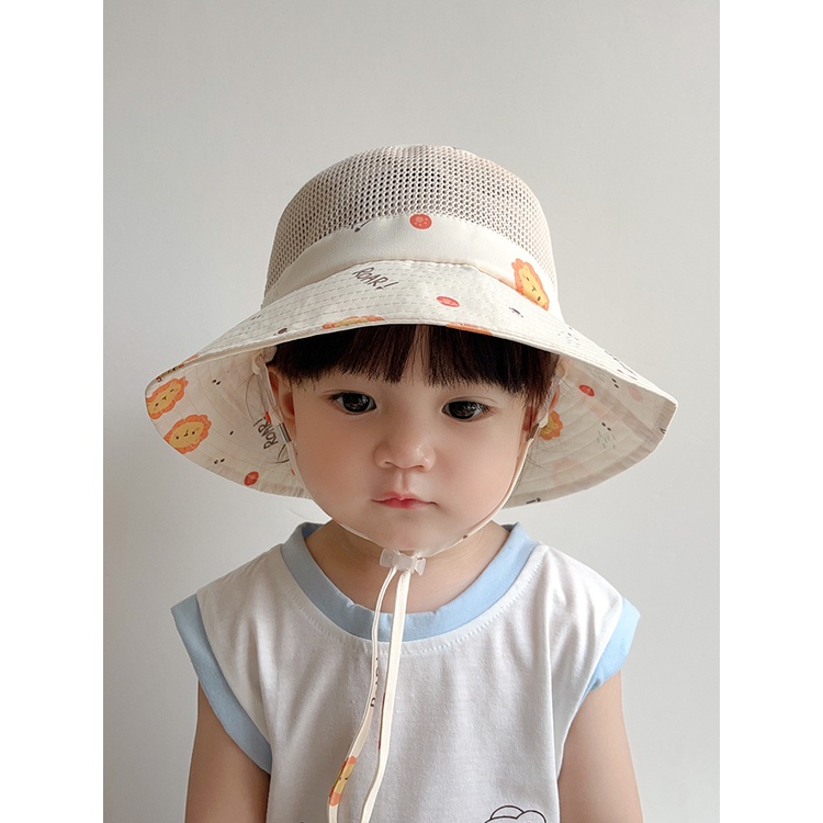 Mũ Chống Nắng Phối Lưới Thoáng Khí Thời Trang Mùa Hè Dành Cho Bé