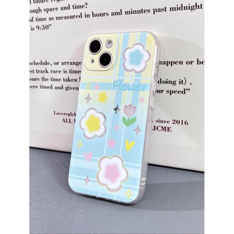 ✅Ốp Điện Thoại Trong Suốt Họa Tiết Hoa Phong Cách Hàn Quốc Cho Iphone13 11max 14pro12ins Apple 1
