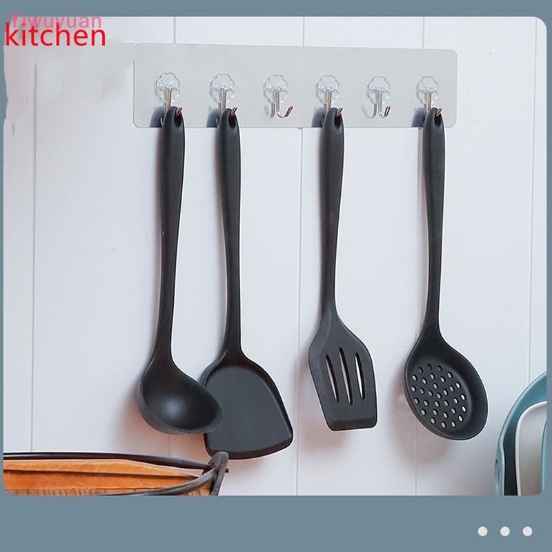 &lt; Yiwuyuan &gt; Móc Treo Đồ Dán Tường Trong Suốt Không Để Lại Dấu Vết Mới