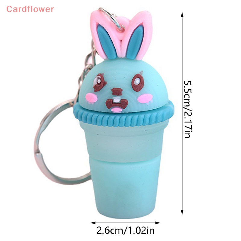 < Cardflower > Móc Khóa Hình Cây Kem Ba Chiều Sáng Tạo Trang Trí Túi Xách Mới