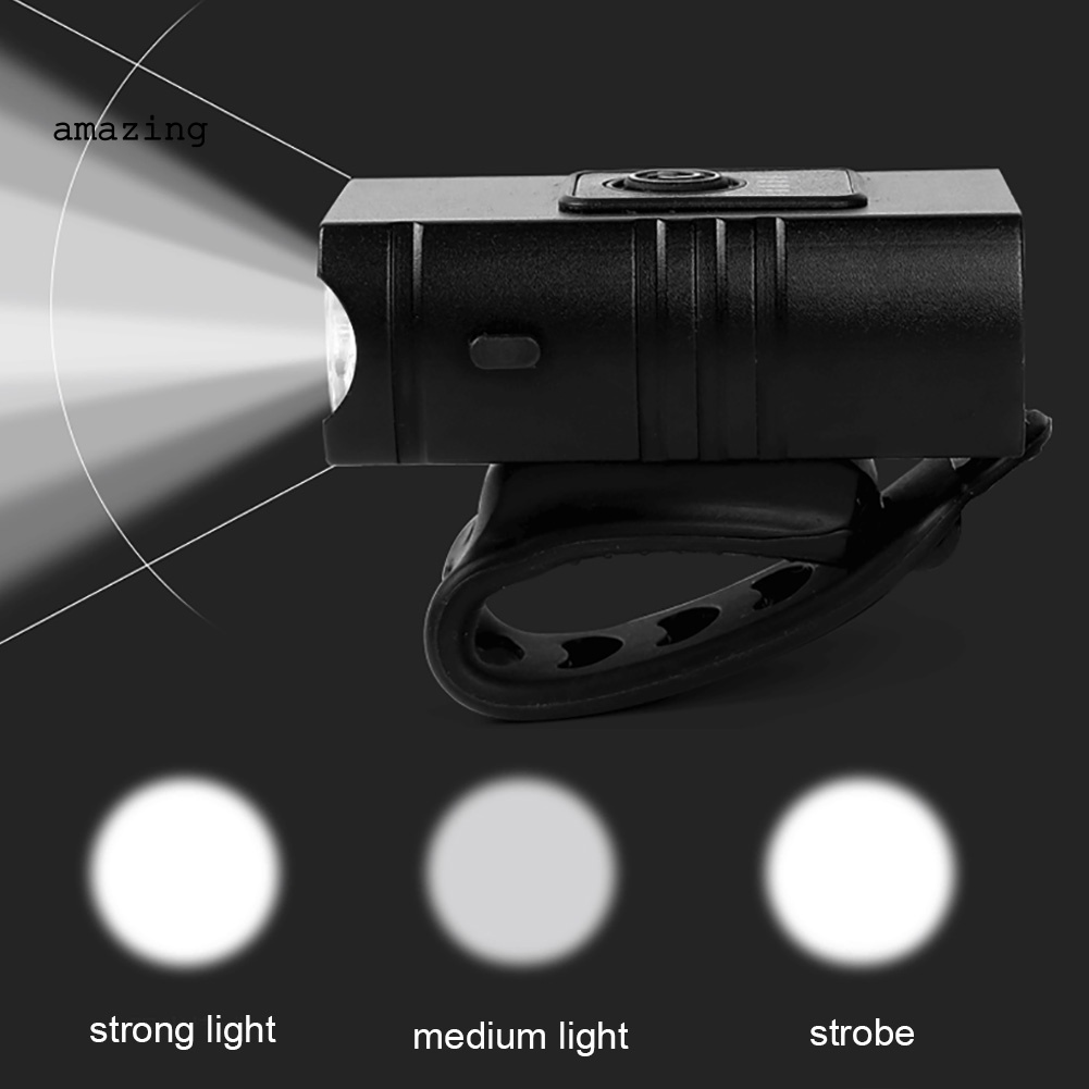 Đèn Pin 1 / 2LED An Toàn Sạc USB Cho Xe Đạp