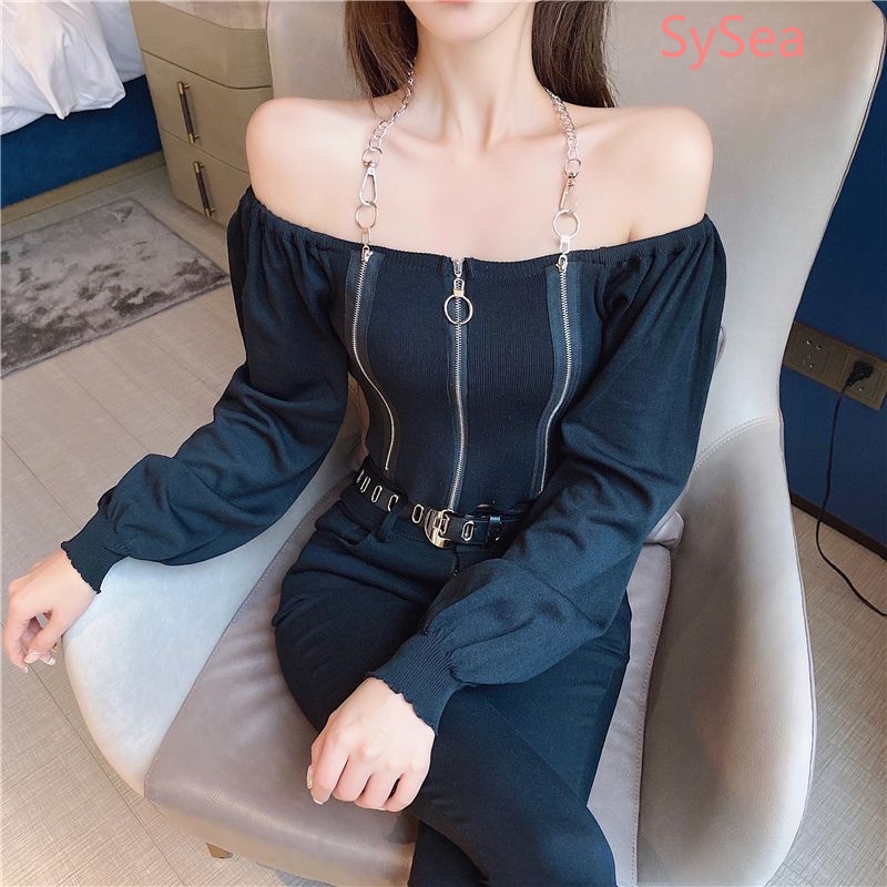 Áo Kiểu Trễ Vai Ôm Dáng Thiết Kế Quyến Rũ Cho Nữ