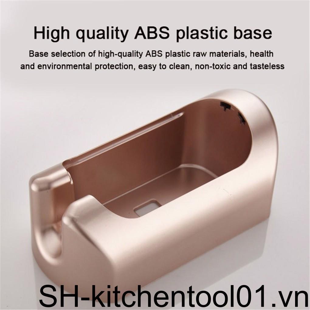 Giá Đỡ Bàn Chải Vệ Sinh Toilet Bằng Thép Không Gỉ ABS Chống Trượt Màu Trắng