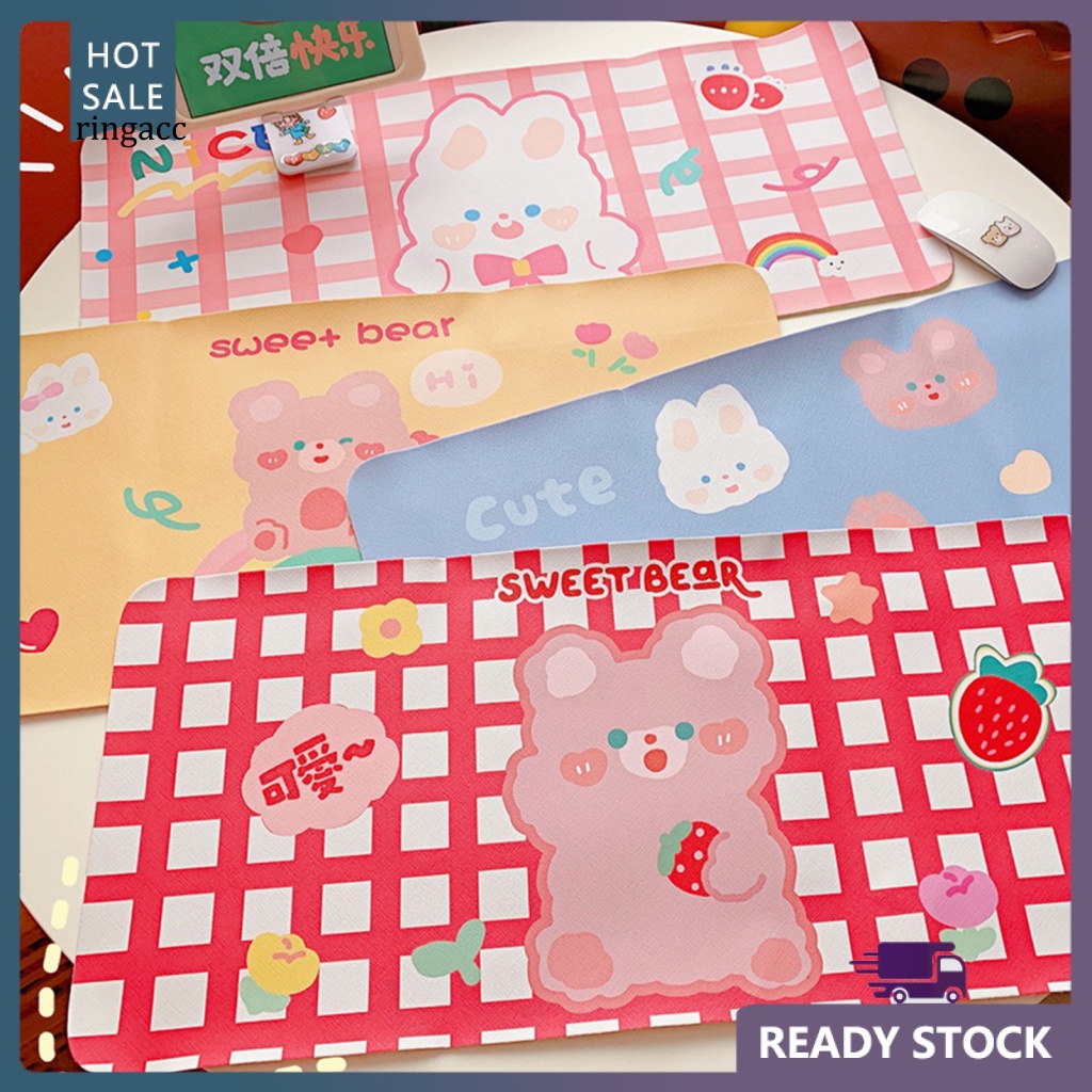 Tấm Lót Chuột &amp; Bàn Phím Bằng PVC Mềm Chống Nước In Hình Hoạt Hình Dễ Thương