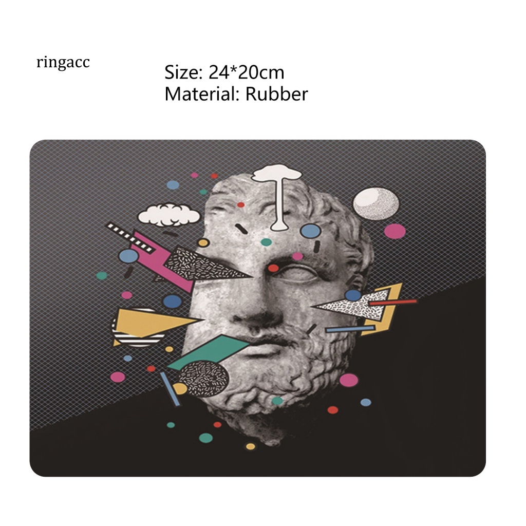 Tấm Lót Chuột RGA Bằng Cao Su Mềm Chống Trượt Họa Tiết Hình Học Nhiều Màu Sắc Dành Cho Văn Phòng