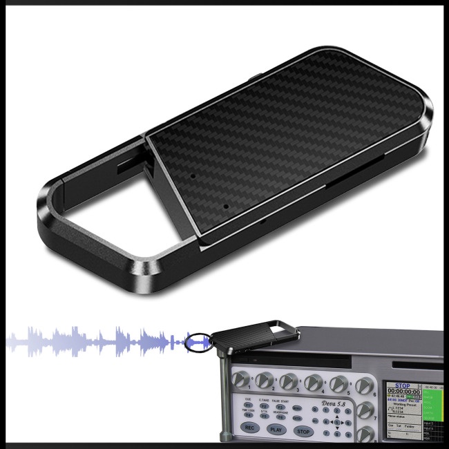 Bút Ghi Âm Giọng Nói Giảm Tiếng Ồn Thiết Kế Nhỏ Gọn Có Móc Treo Chìa Khóa Tiện Dụng