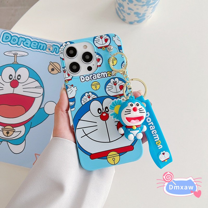 Ốp Điện Thoại Mềm Có Móc Khóa Doraemon Cho Samsung Galaxy A14 / 73 / 54 / 53 / 34 / 33 5G / 32 4G / 32 5G / 23 / 03S / 03 /