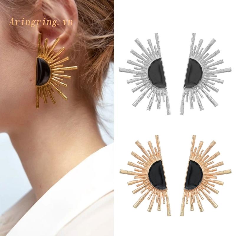Đôi Khuyên Tai Hình Quạt / Hoa Hướng Dương Thời Trang Cho Nữ