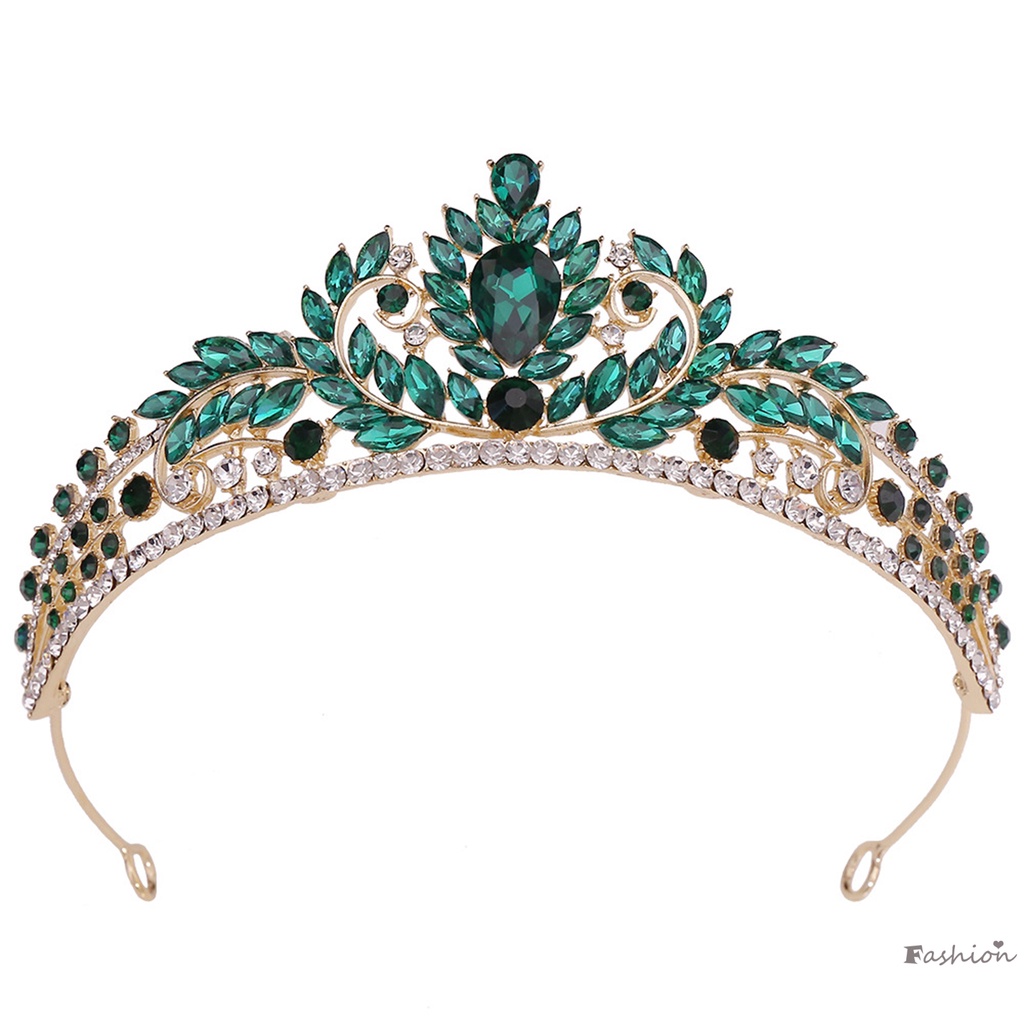 Vương Miện Cài Tóc Cô Dâu Đính Pha Lê Lấp Lánh