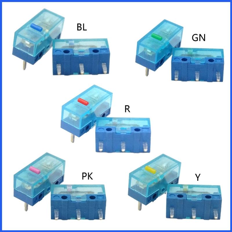 Set 4 Công Tắc Micro Blue Shell HUANO 70g 0.74N 3 Chấu Bằng Hợp Kim Màu Vàng