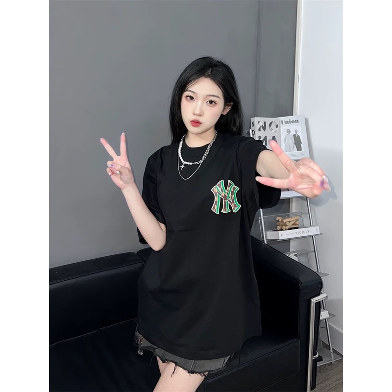 MLB Áo Thun Thể Thao Tay Ngắn Vải Cotton Plus Size Cho Nam Và Nữ