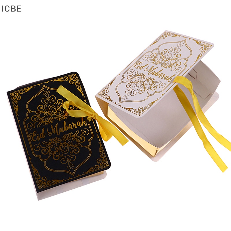Bộ 5 Hộp Đựng Kẹo Sô Cô La Hình Cuốn Sách Eid Mubarak Ramadan