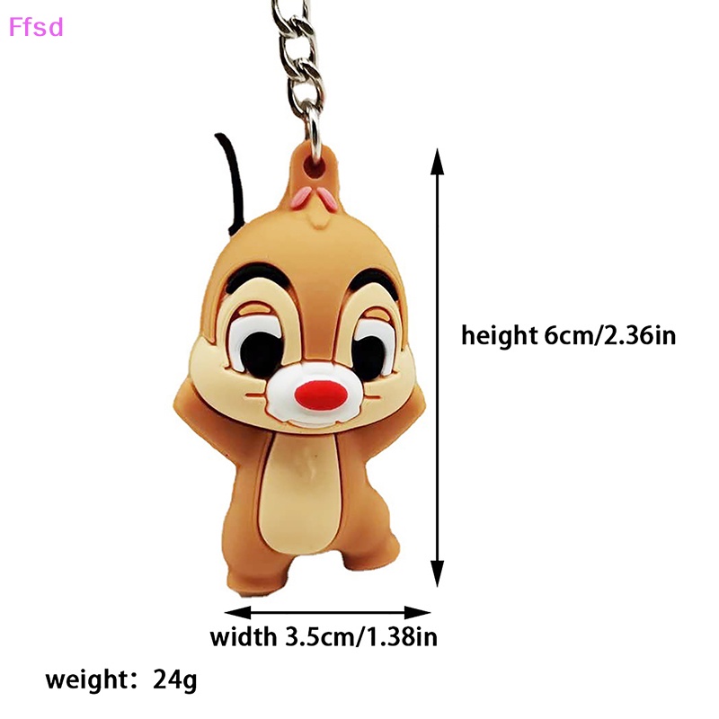 {Ffsd} Móc Khóa Bằng PVC Hình Sóc Hoạt Hình Dễ Thương Có Dây Đeo Túi Xách * Bán Chạy