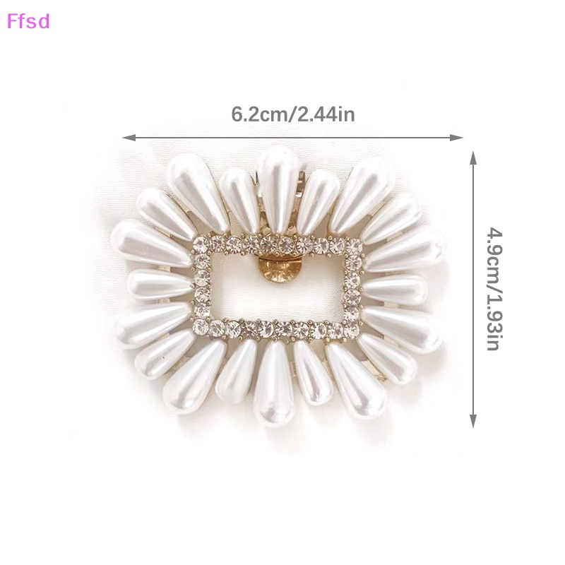 {Ffsd} Phụ Kiện Kẹp Khóa Vuông Đính Đá Trang Trí Giày Cao Gót Cho Cô Dâu Ngày Cưới * Bán Chạy