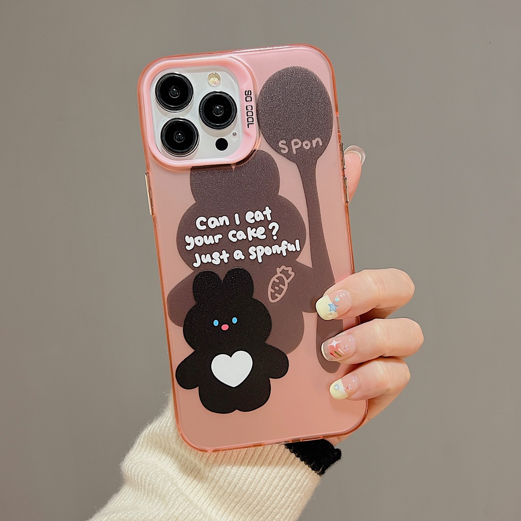 Ốp Điện Thoại TPU Mềm Trong Suốt Họa Tiết Thỏ Dễ Thương Cho iPhone 11 13 12 14 Pro Max