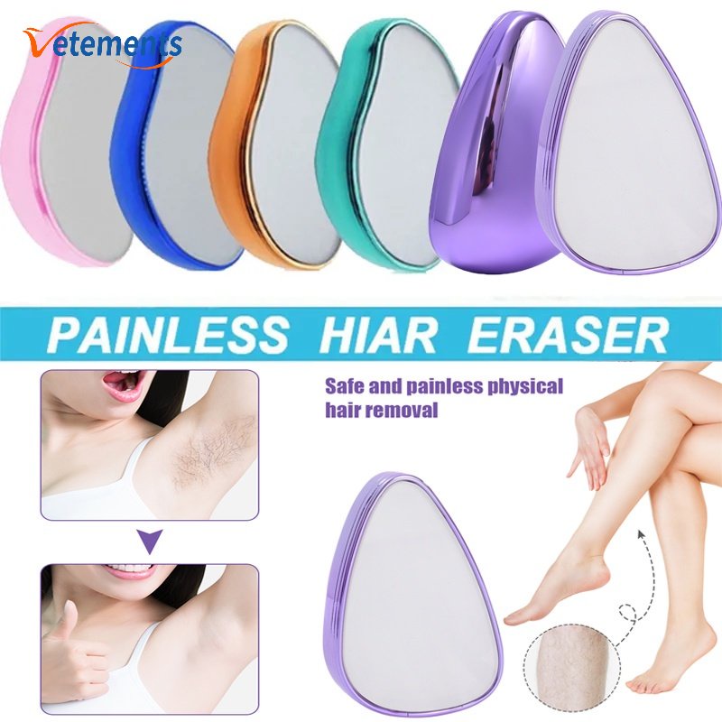 Dụng Cụ Tẩy Lông Không Đau Hình Giọt Nước Bằng Pha Lê / Kính Trong Suốt Có Thể Tái Sử Dụng