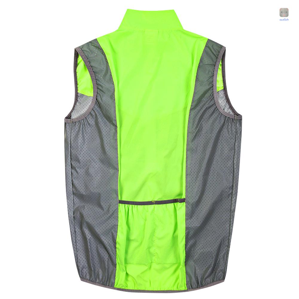 Wosawe Áo Khoác Không Tay Phản Quang Thoáng Khí Chuyên Dụng Chạy Bộ Đạp Xe Ban Đêm