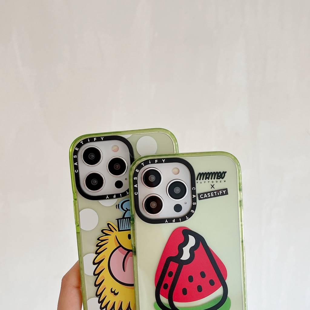 Ốp Điện Thoại Acrylic Cứng Trang Trí Kim Tuyến Hình Kem / Quái Vật Cho iPhone 15 14 13 12 11 Pro Max Plus