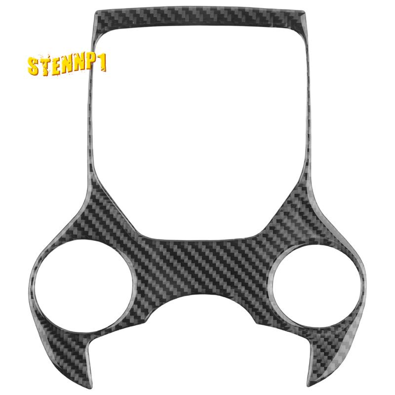 Cho Alfa Romeo Giulia Stelvio 2017-2019 Bảng điều khiển sang số bằng sợi Carbon Các nút đa phương tiện Khung trang trí nhãn dán