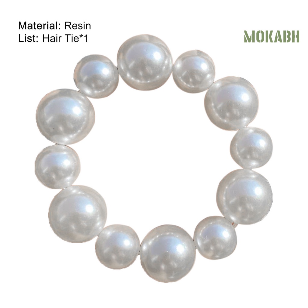 Dây Cột Tóc Đính Ngọc Trai Giả Màu Trắng Xinh Xắn Thời Trang Cho Nữ