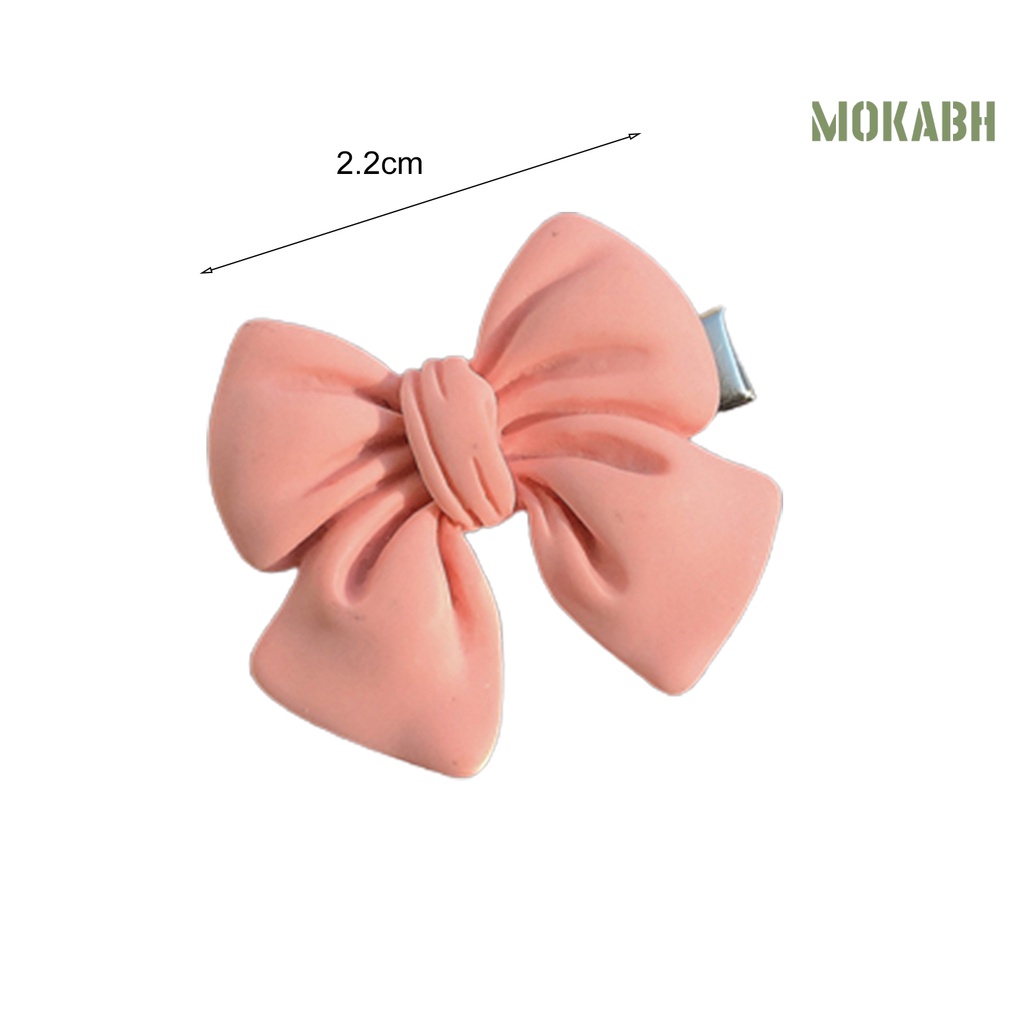 1 / 5 Kẹp Tóc Mini Bằng Kim Loại Chống Trượt Họa Tiết Hoa Và Nơ Dễ Thương