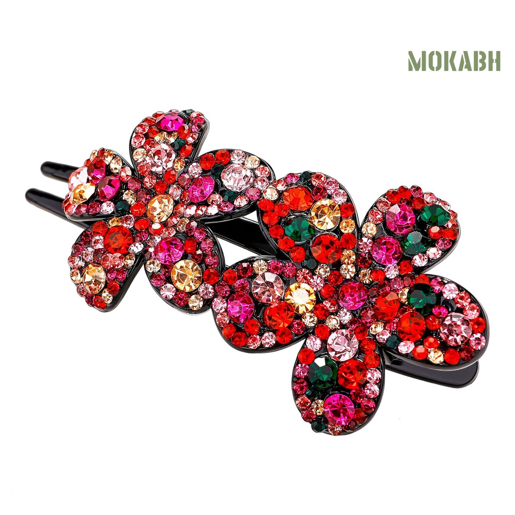 Kẹp Tóc Hình Hoa Đính Đá Lấp Lánh Phong Cách Hàn Quốc Cho Nữ