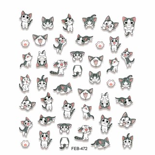 Sticker Lụa Nổi 5D | Bé Mèo Chii | Hình Dán Móng Tay TS-032
