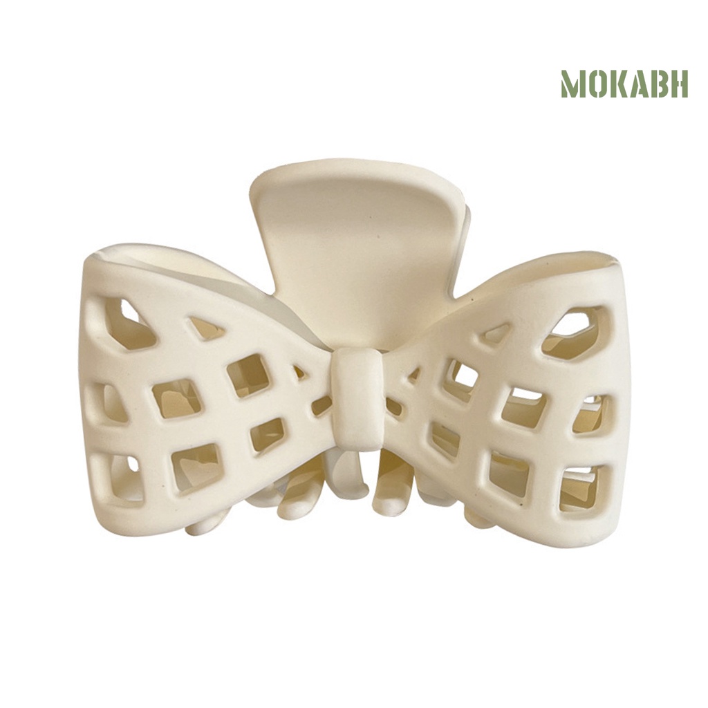 Kẹp Tóc Hình Nơ Màu Đen / Be Chống Trượt Kiểu Dáng Cổ Điển Dành Cho Nữ