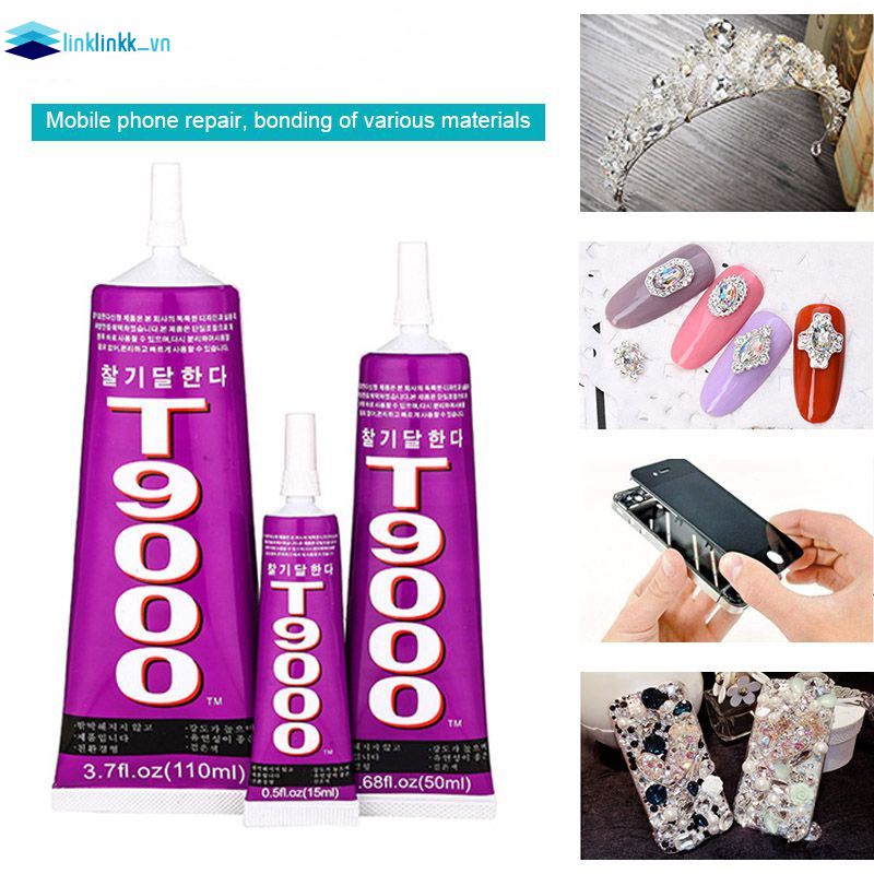 Keo acrylic T9000 keo cường lực 15ml trang sức đa năng trong suốt được làm bằng phụ kiện tự chế để sửa chữa gạch kính điện thoại