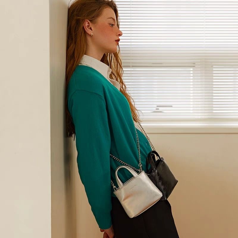 Túi Đeo Chéo Nhỏ Màu Trơn Phong Cách Hàn Quốc Chất Lượng Cao