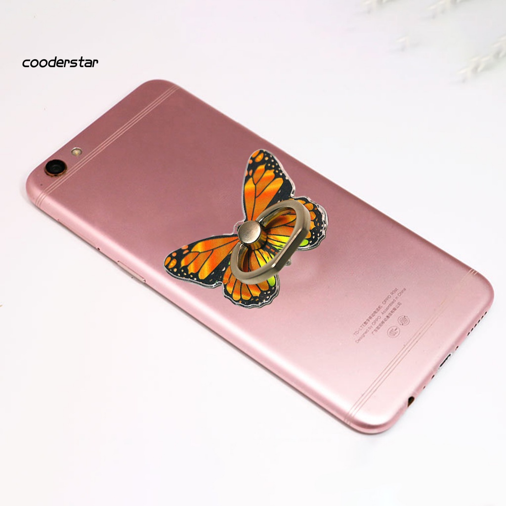 Nhẫn Đỡ Điện Thoại Tự Dính Hình Bướm Nhiều Màu Tiện Dụng
