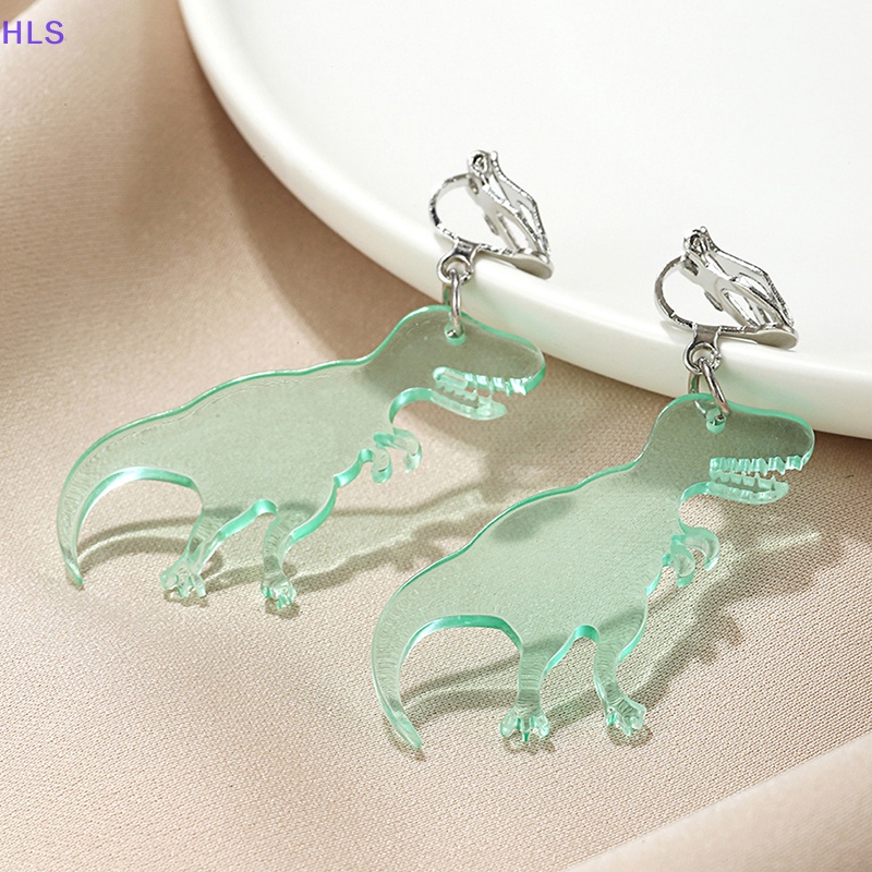 1 Đôi Bông Tai Hình Khủng Long Bằng Acrylic Nhiều Màu Dễ Thương Dành Cho Nữ