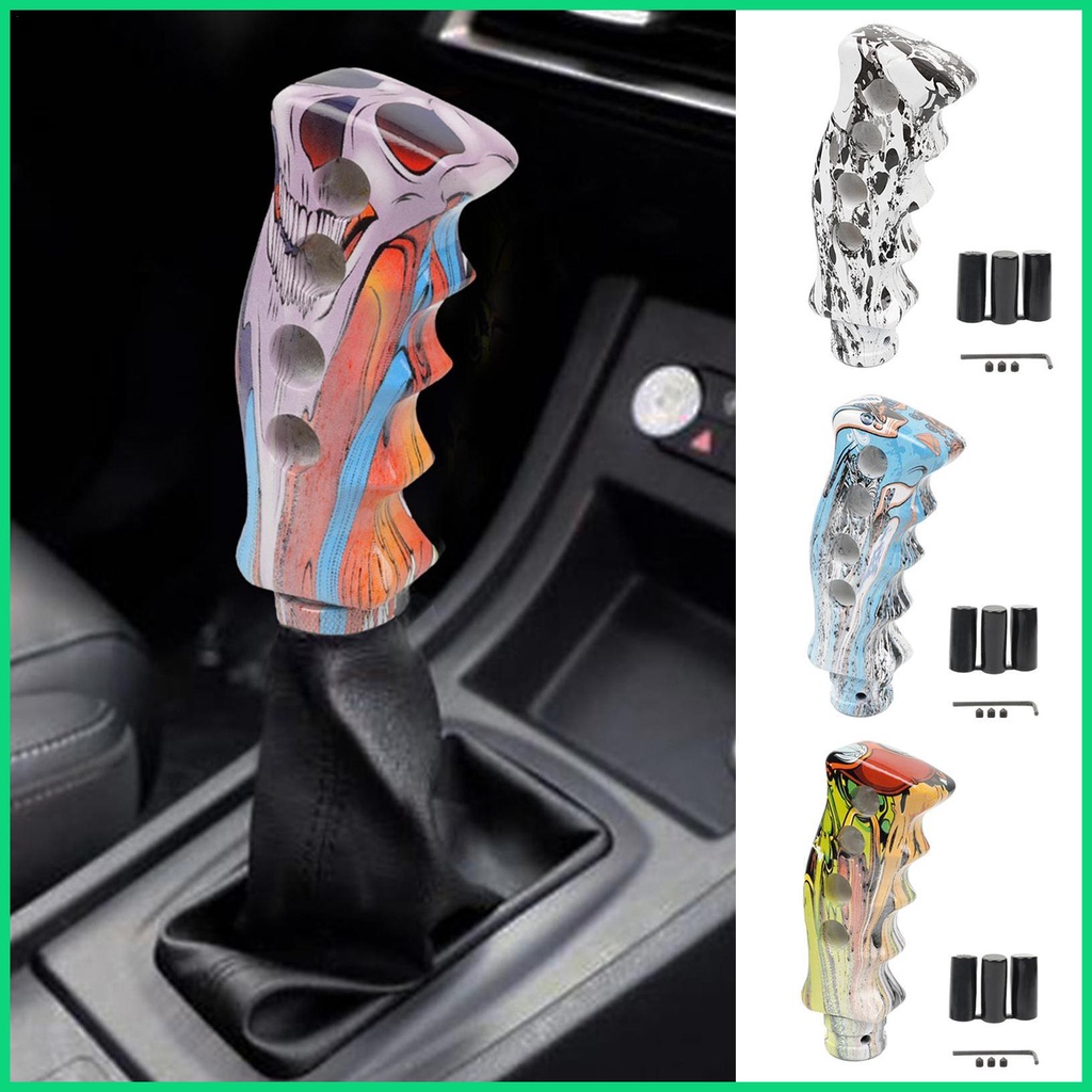 Núm Gạt Cần Số Xe Hơi Bằng Nhựa Resin In Họa Tiết Graffiti Với Ốc Vít 4 Lỗ Cho jiwvn