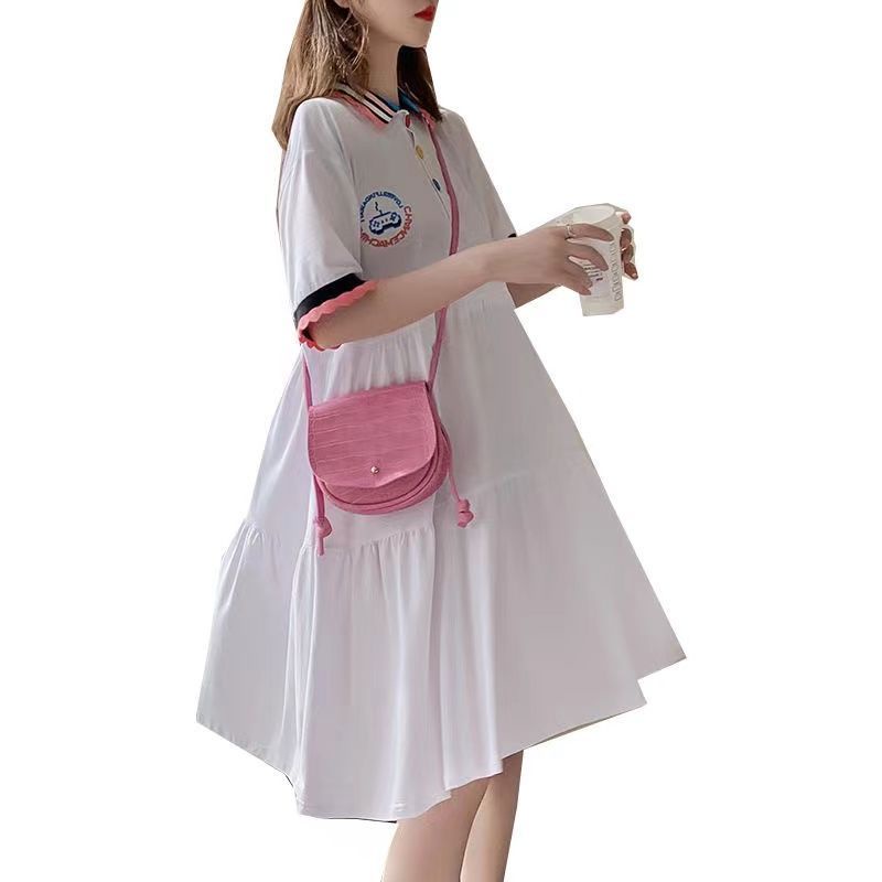 YHTN váy bầu babydoll đầm bầu đẹp bigsize xinh Thời trang dễ thương váy bầu suông
