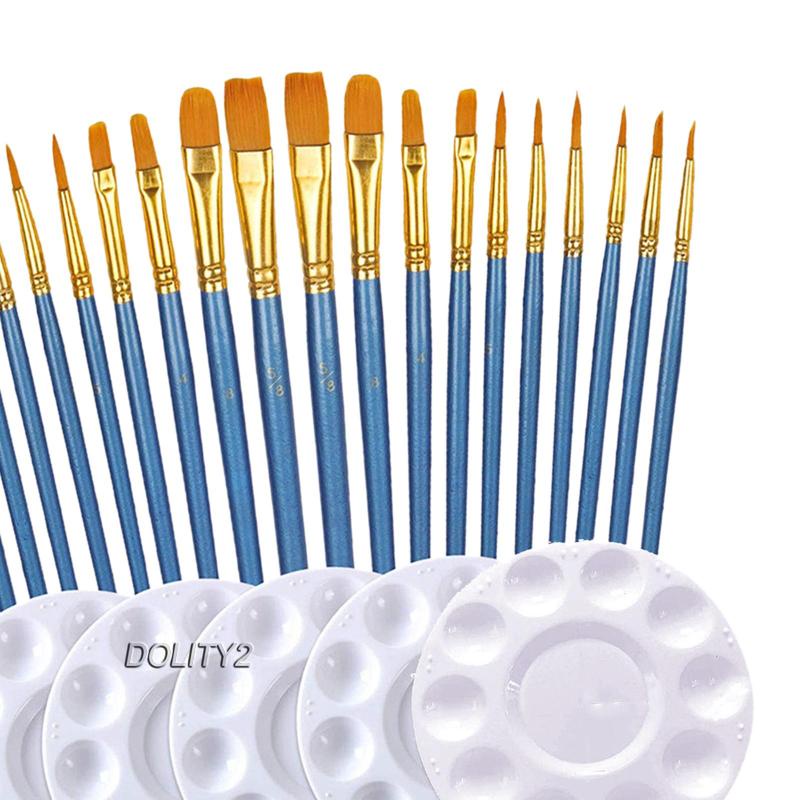 Set 2 / 25 Cọ Vẽ Tranh Sơn Dầu / Màu Nước Bằng Acrylic Tiện Dụng