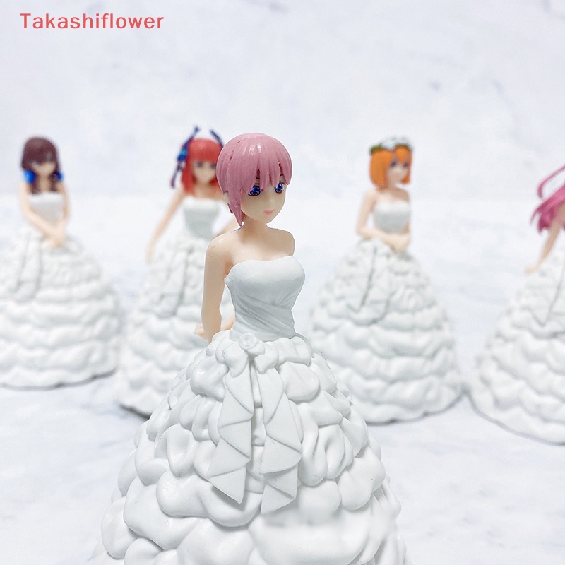 Bộ 5 Mô Hình Nhân Vật Nakano Ichika Miku Mặc Đầm Cưới Đáng Yêu