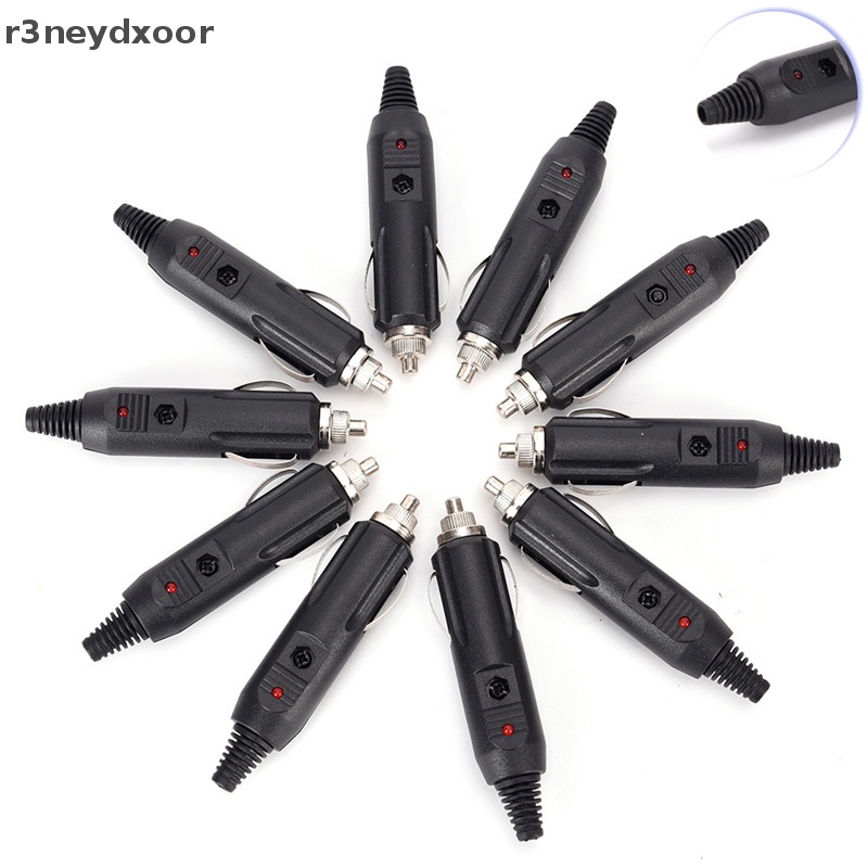 Đầu cắm ổ cắm bật lửa cho Xe Hơi Nam 5 Cái/Bộ 12V + Cầu chì đèn LED đỏ Mới [VN]