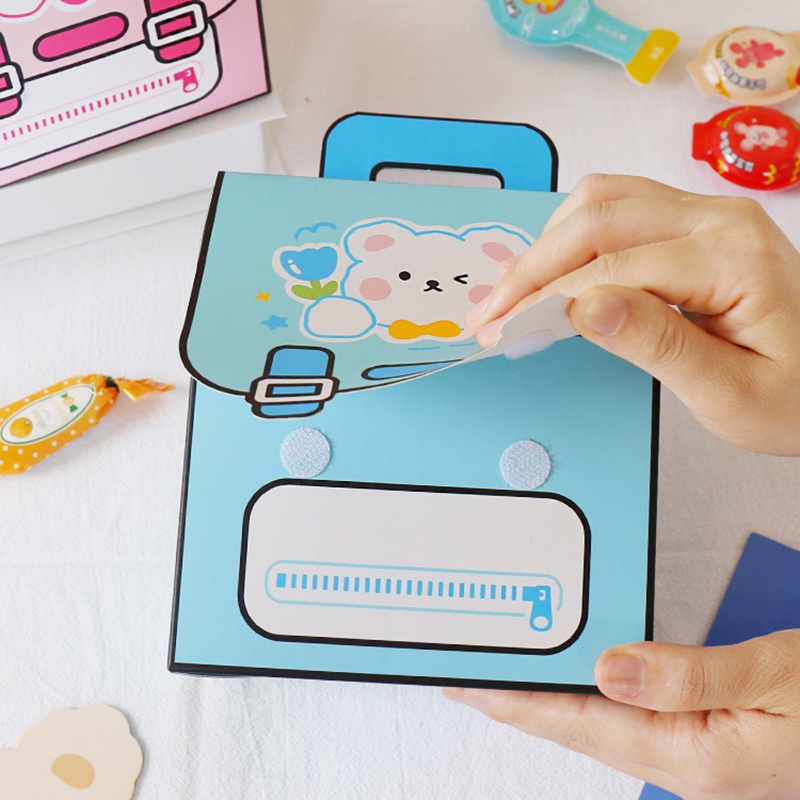 Túi Giấy Đựng Đồ Ăn Vặt In Hình Hoạt Hình Sáng Tạo Siêu Bền Cho Trẻ Em DIY