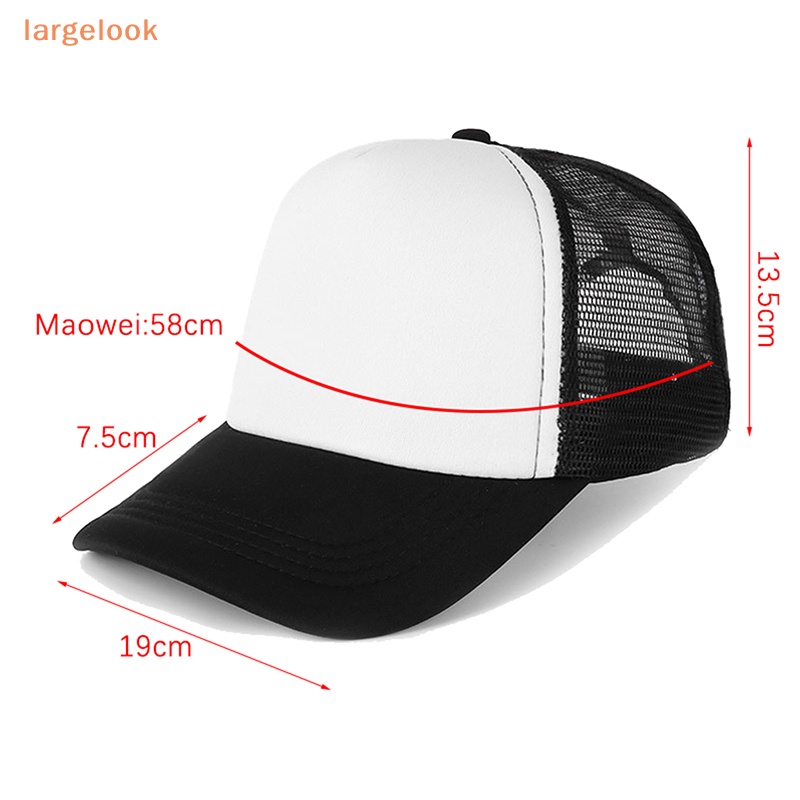 [Biglook] Mũ Lưỡi Trai Cotton &amp; polyester Phối Lưới Xốp Điều Chỉnh Được Thời Trang Mùa Hè Unisex