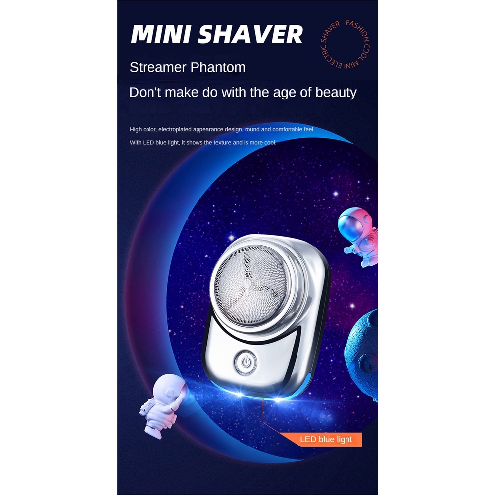 Máy cạo râu JULYSTAR điện ướt và khô sạc USB mini cầm tay cho nam nữ