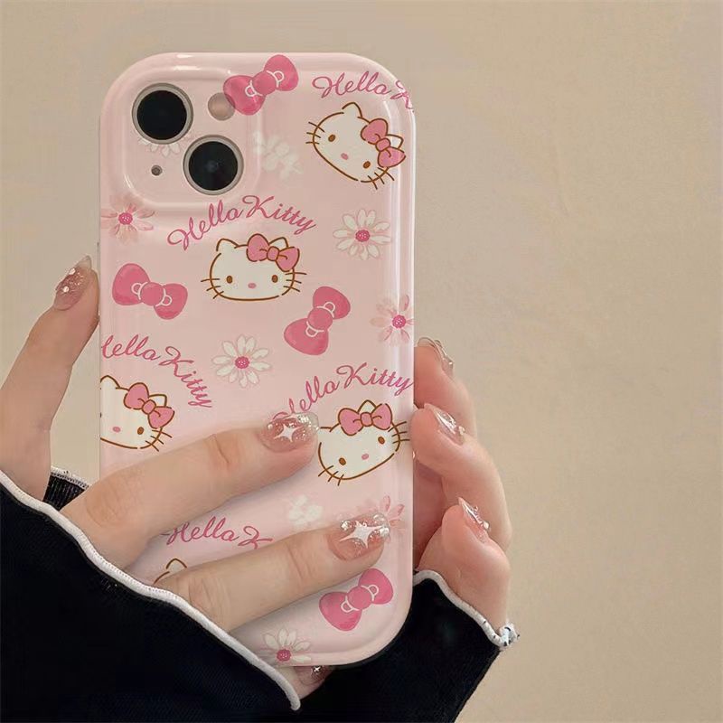 Ốp Điện Thoại Silicon Chống Rơi Hình Hello Kitty Cho IPhone 14promax New 13 12 11pro Cute X / XR / Xsmax7 8PlusPromax X XS XR MAX