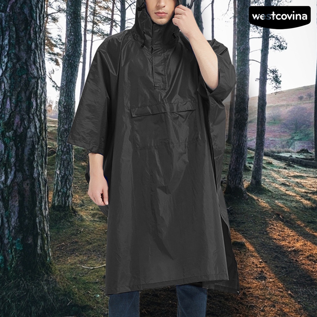 [COD]☁Áo Mưa Có Mũ Trùm Một Kích Thước Kẻ Sọc Phản Quang Unisex