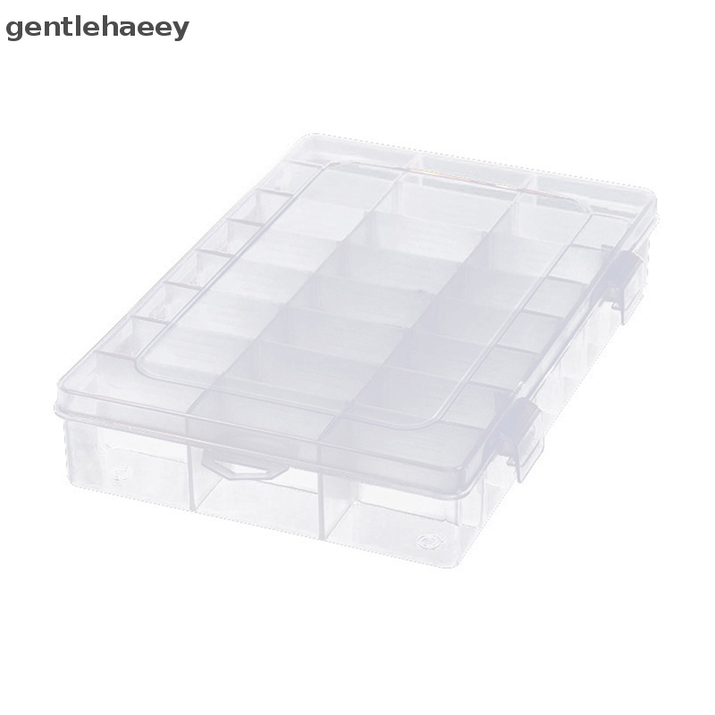 Hộp Nhựa 24 Ngăn Trong Suốt Dùng Đựng Cuộn Chỉ Thêu Tranh Chữ Thập DIY