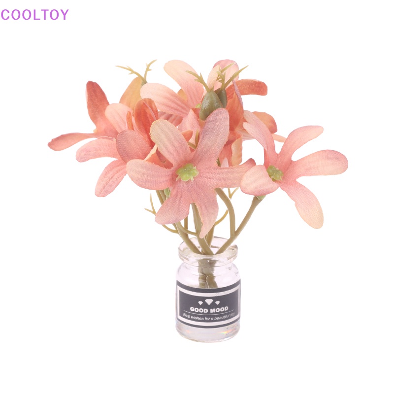 1 Bình Hoa Thủy Tinh Mini Tỉ Lệ 1: 12 Trang Trí Nhà Búp Bê