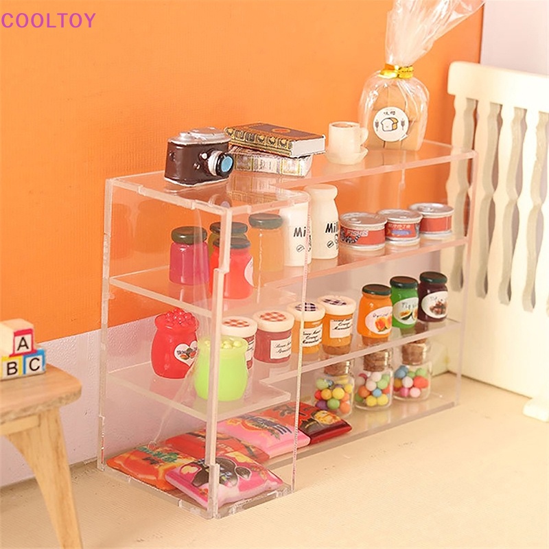 Mô Hình Tủ Trưng Bày Bánh Trong Suốt Tỉ Lệ 1: 12 Trang Trí Nhà Búp Bê