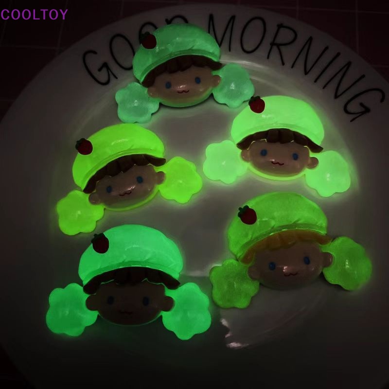 Cooltoy 1 Kẹp Tóc Nhựa Resin Phát Quang Hình Cô Gái Bỏng Ngô DIY Đáng Yêu Cho Sổ Lưu Niệm Bán