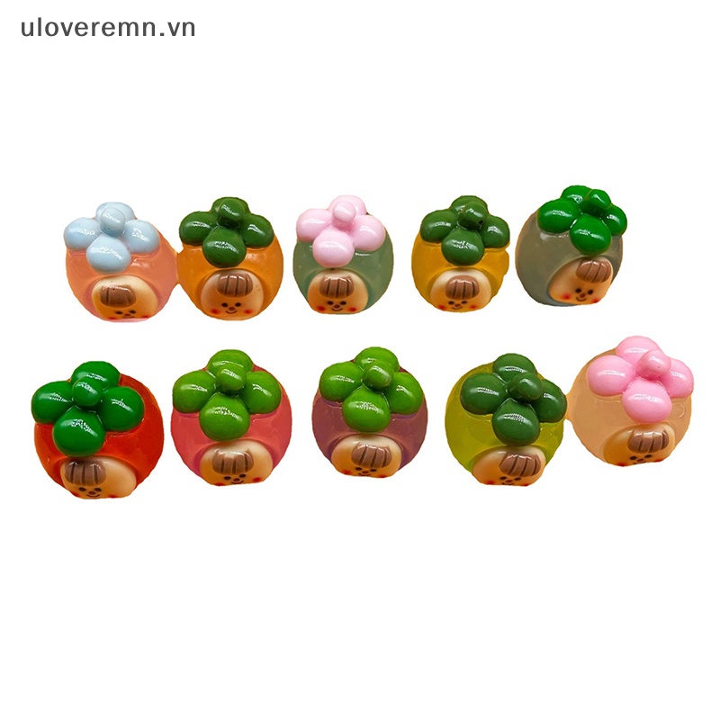 Bộ 2 Đồ trang trí Trái Xoài Hoạt Hình Mini Phát Sáng Dùng Trang Trí Tiểu Cảnh