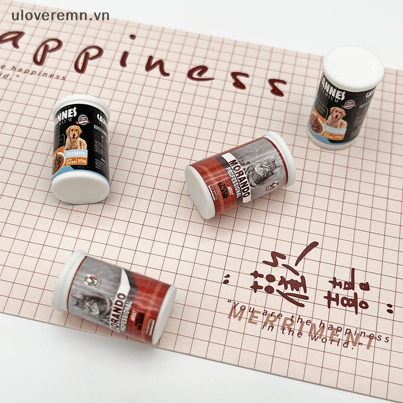 Uloveremn Set 5 Mô Hình Chó Mèo mini Trang Trí Nhà Búp Bê